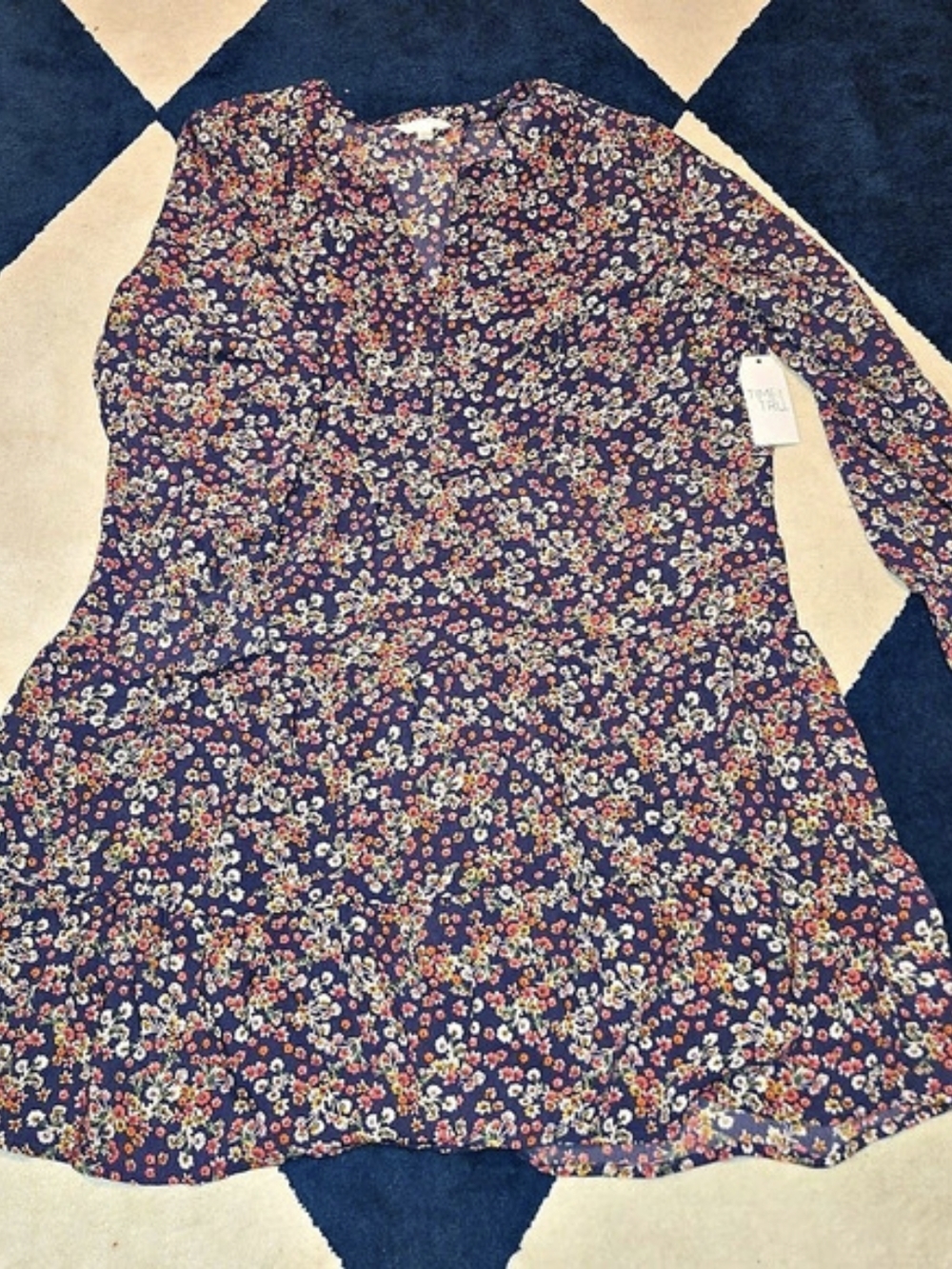 Time and Tru Floral Mini Dress